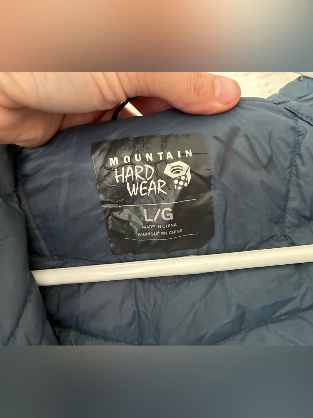 Women’s Mountain Hardwear Navy Ghost Whisperer Hooded Jacket Large - Picture 3 of 9